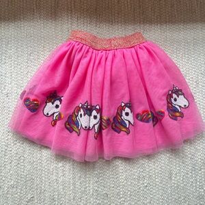Lola & The Boys Pink Unicorn Tulle Tutu Skirt